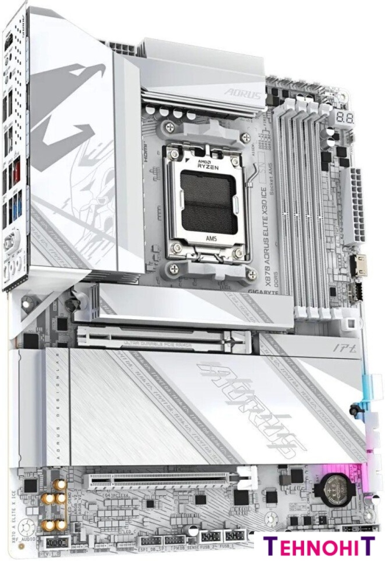 Материнская плата Gigabyte X870 Aorus Elite X3D Ice