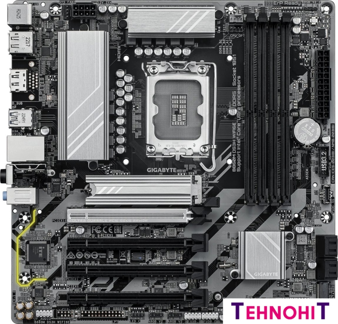 Материнская плата Gigabyte B860M DS3H WiFi6E