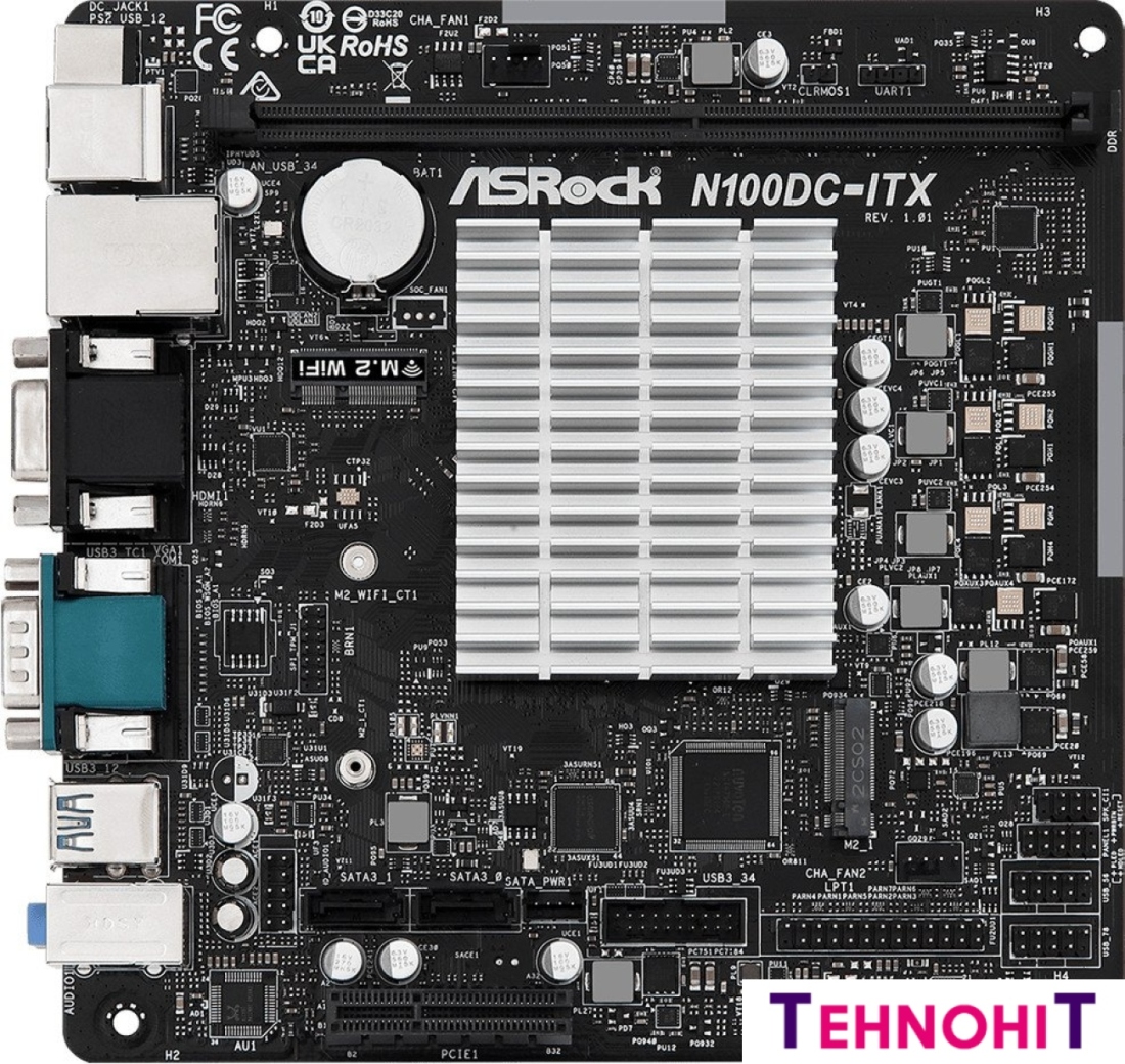 Материнская плата ASRock N100DC-ITX