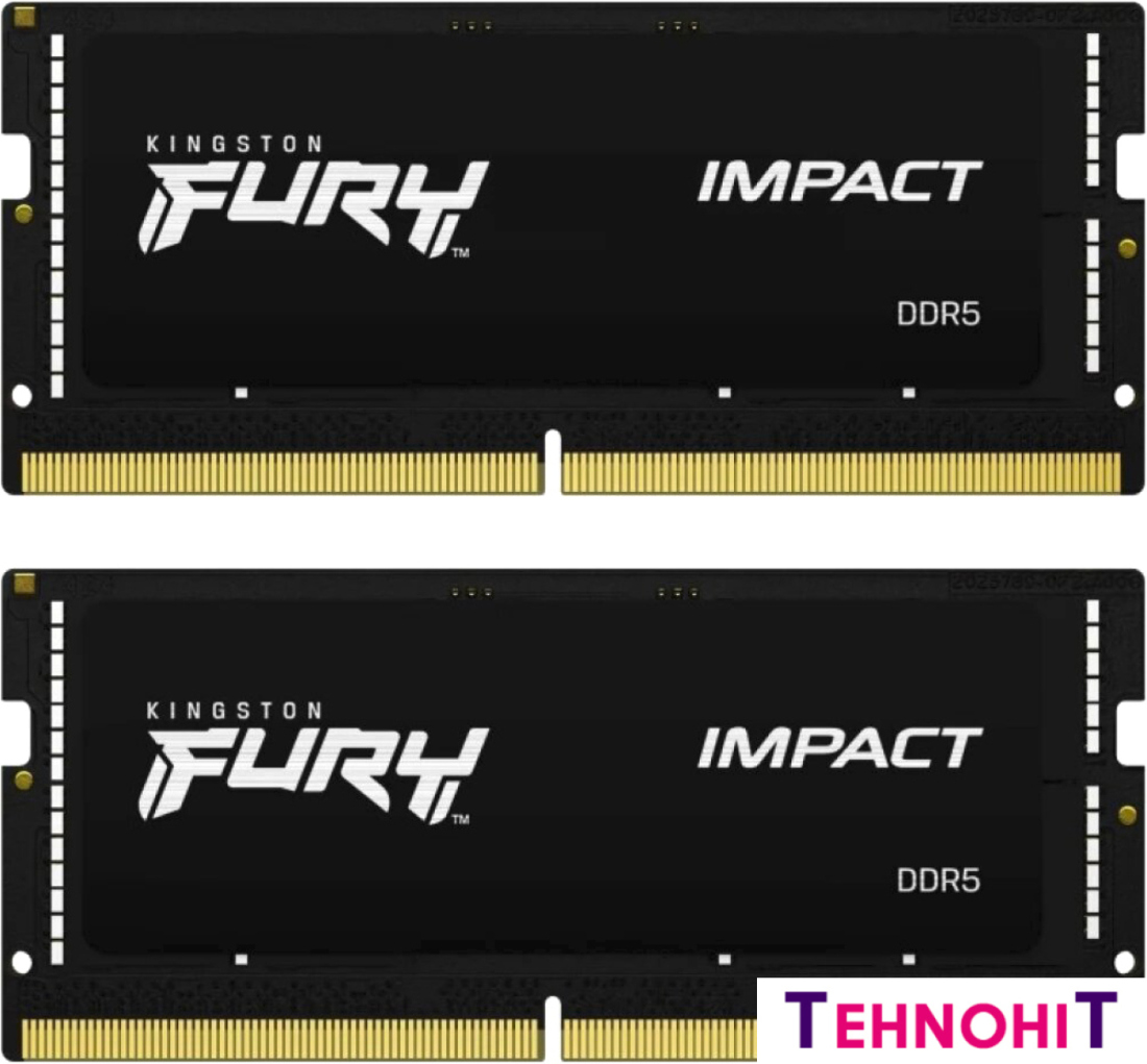 Оперативная память Kingston FURY Impact 2x16 ГБ DDR5 4800 МГц KF548S38IBK2-32