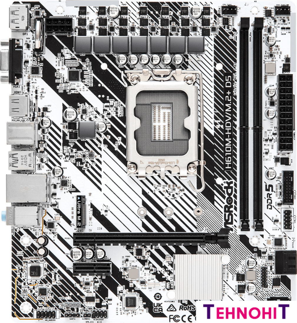 Материнская плата ASRock H610M-HDV/M.2+ D5