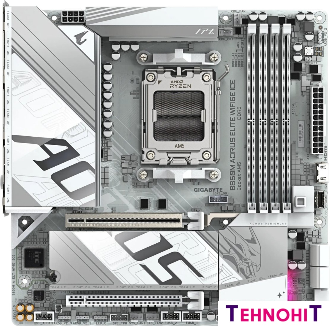 Материнская плата Gigabyte B850M Aorus Elite WiFi6E Ice
