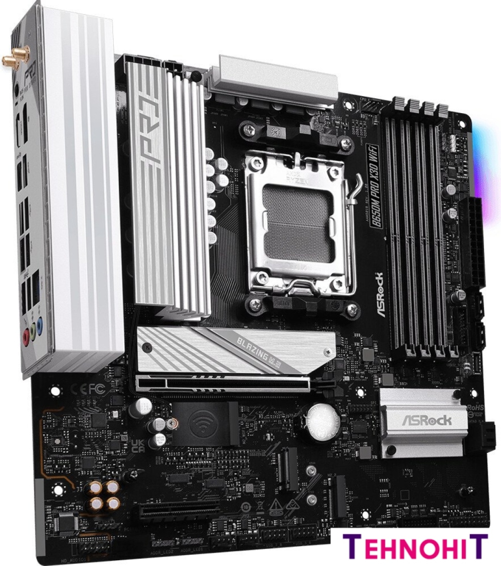 Материнская плата ASRock B650M Pro X3D WiFi