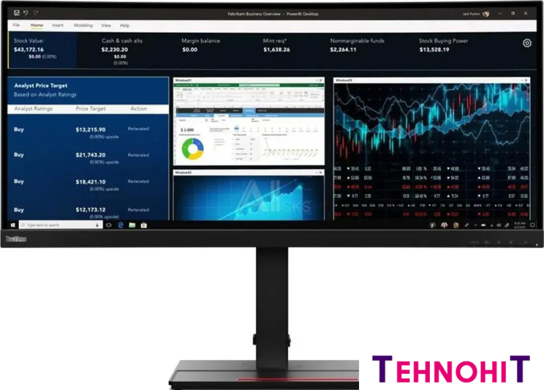 Монитор Lenovo ThinkVision P34w-20 62CCRAT3EU