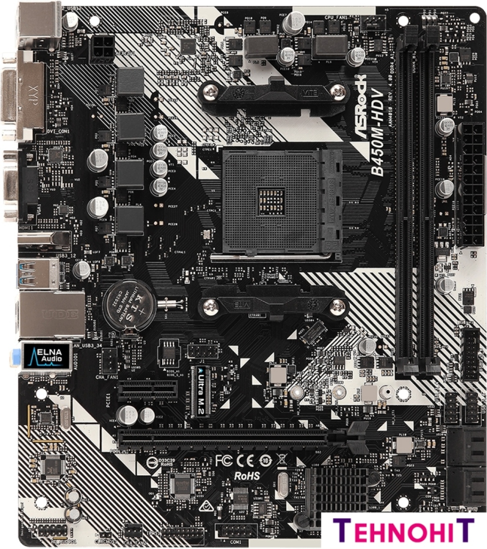 Материнская плата ASRock B450M-HDV R4.0