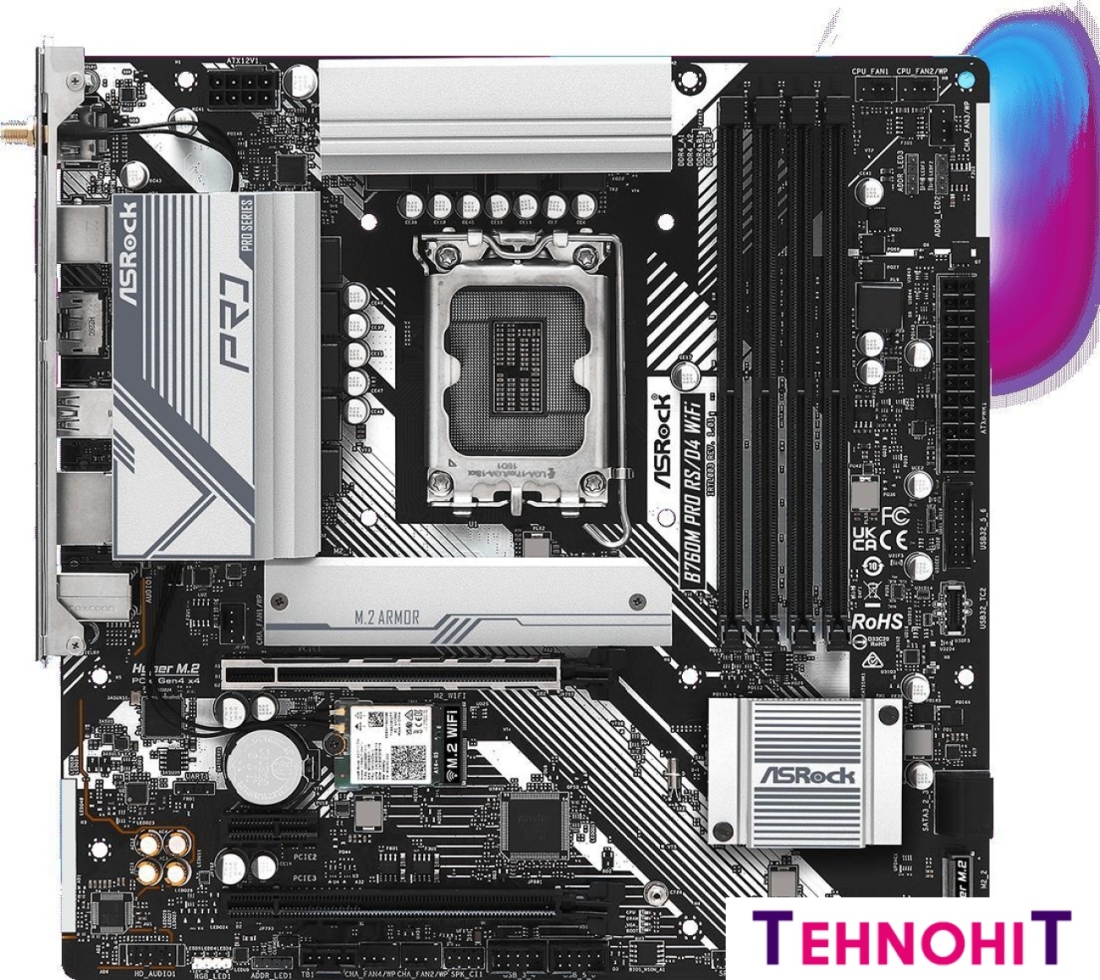 Материнская плата ASRock B760M Pro RS/D4 WiFi