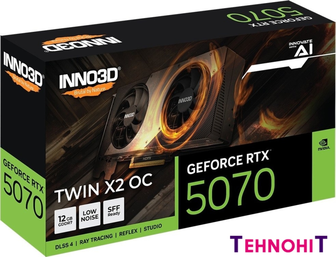Видеокарта Inno3D GeForce RTX 5070 Twin X2 OC N50702-12D7X-195064N