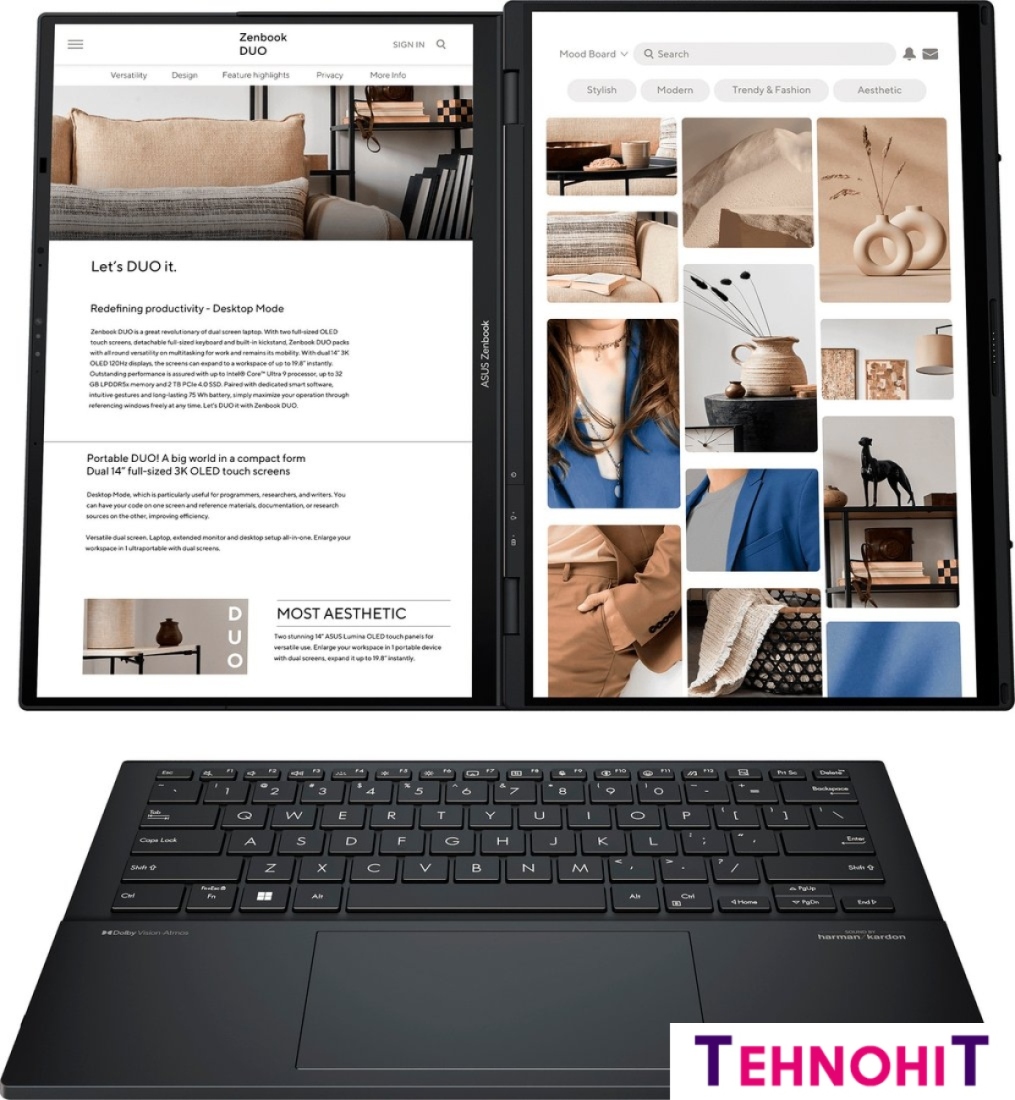 Рабочая станция ASUS Zenbook 14 Duo OLED UX8406CA-QL078W