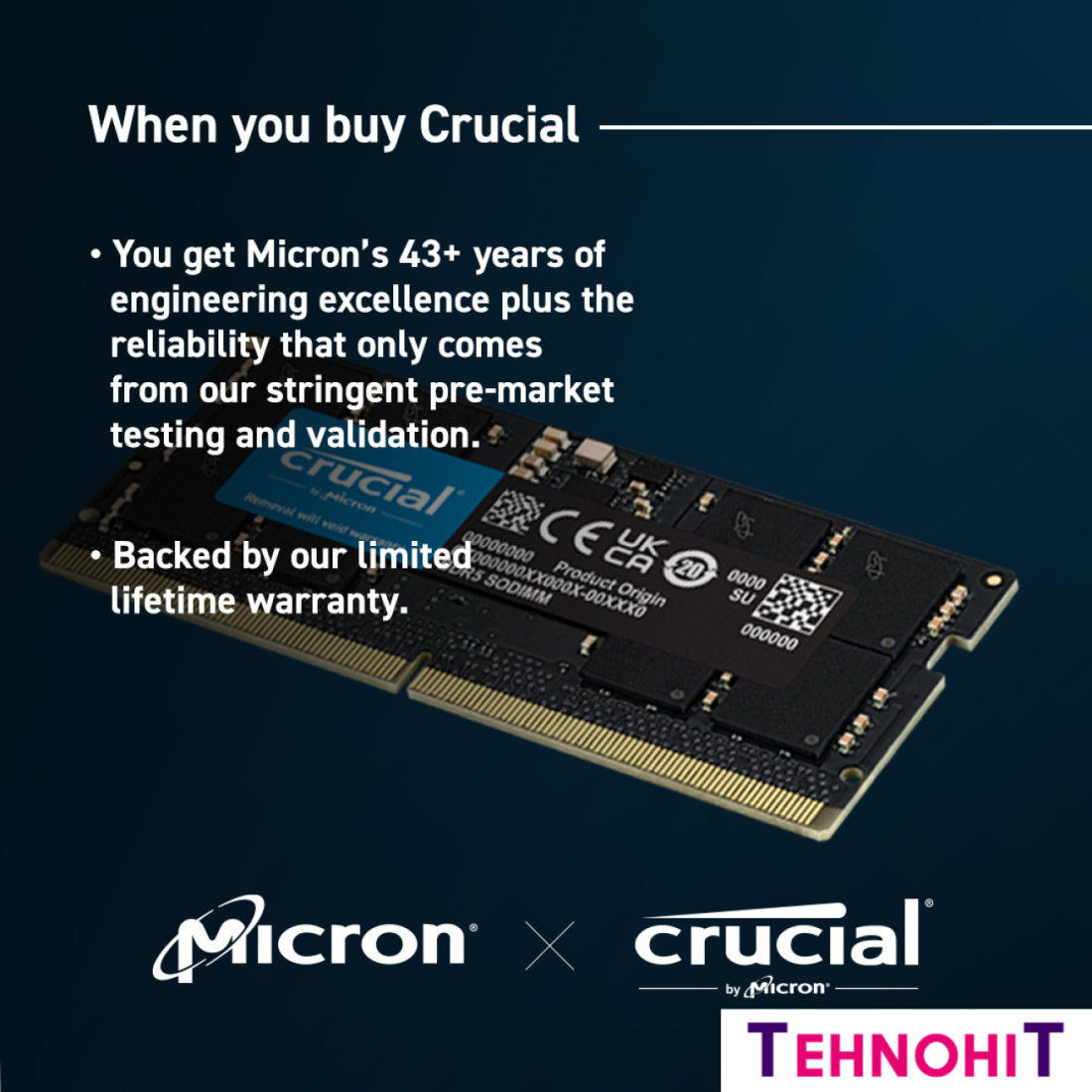 Оперативная память Crucial 32ГБ DDR5 SODIMM 5600 МГц CT32G56C46S5