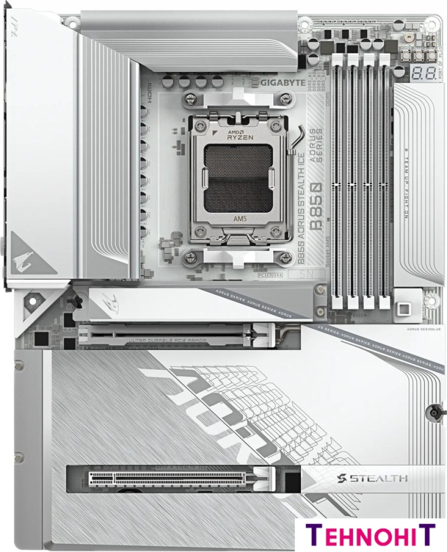 Материнская плата Gigabyte B850 Aorus Stealth Ice