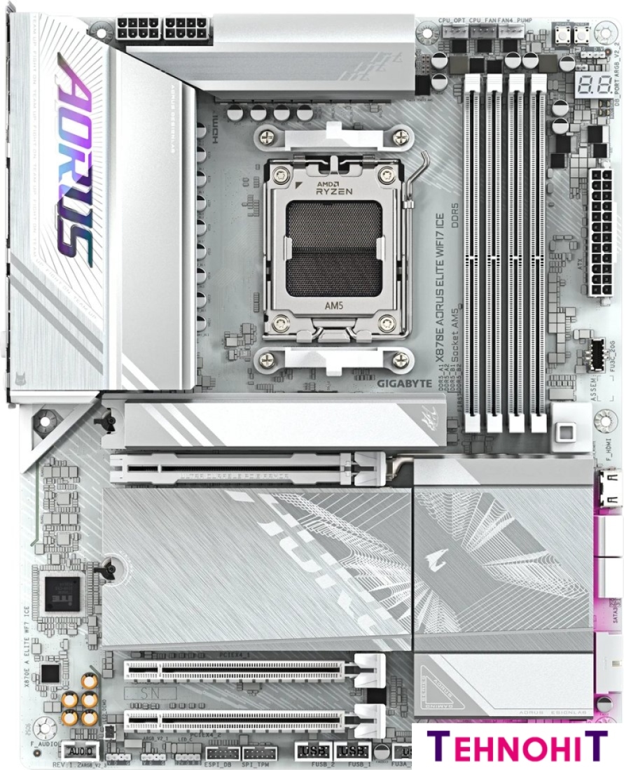 Материнская плата Gigabyte X870E Aorus Elite WiFi7 Ice