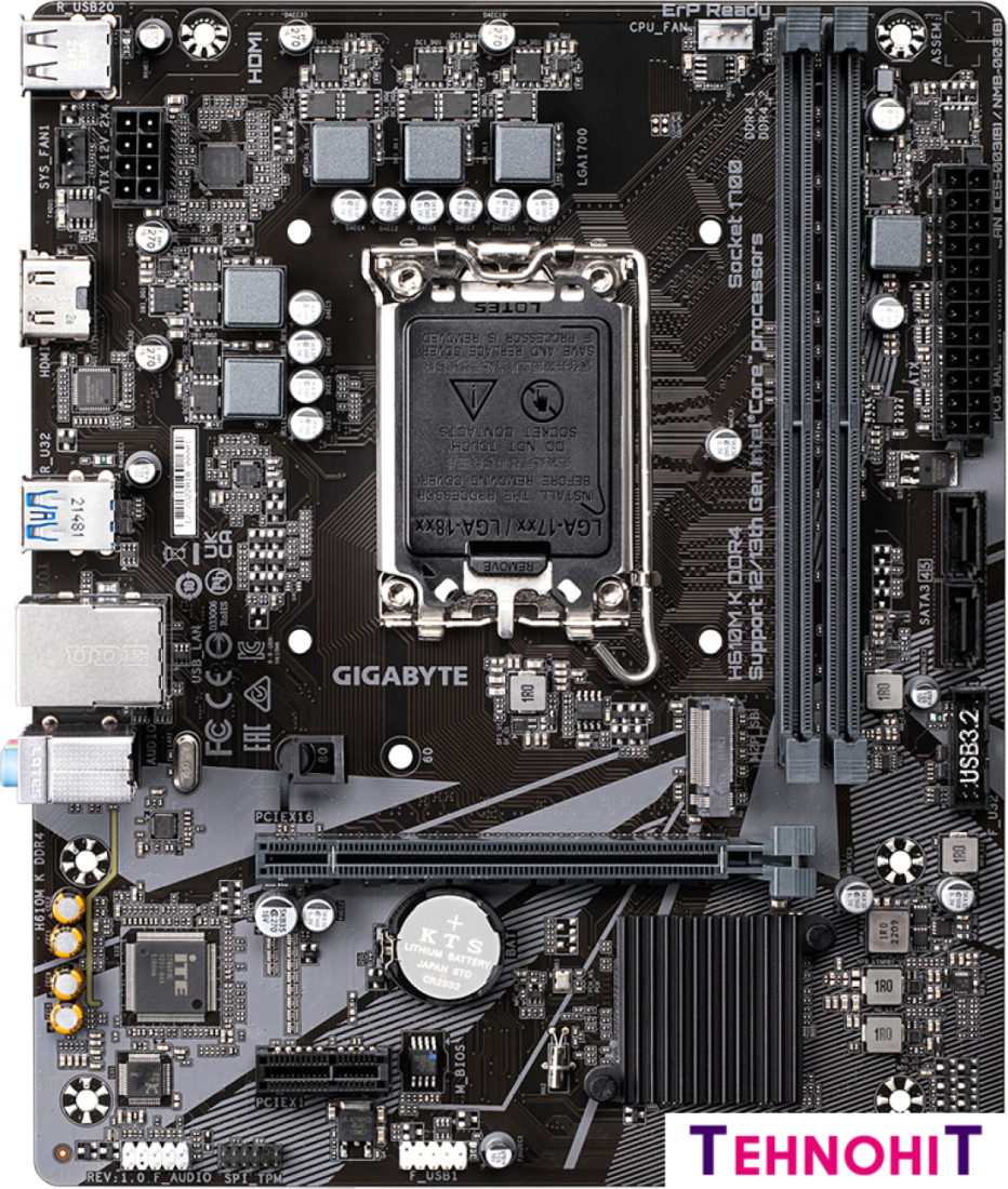 Материнская плата Gigabyte H610M K DDR4