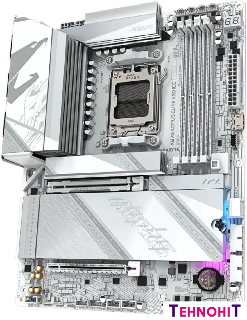 Материнская плата Gigabyte X870 Aorus Elite X3D Ice