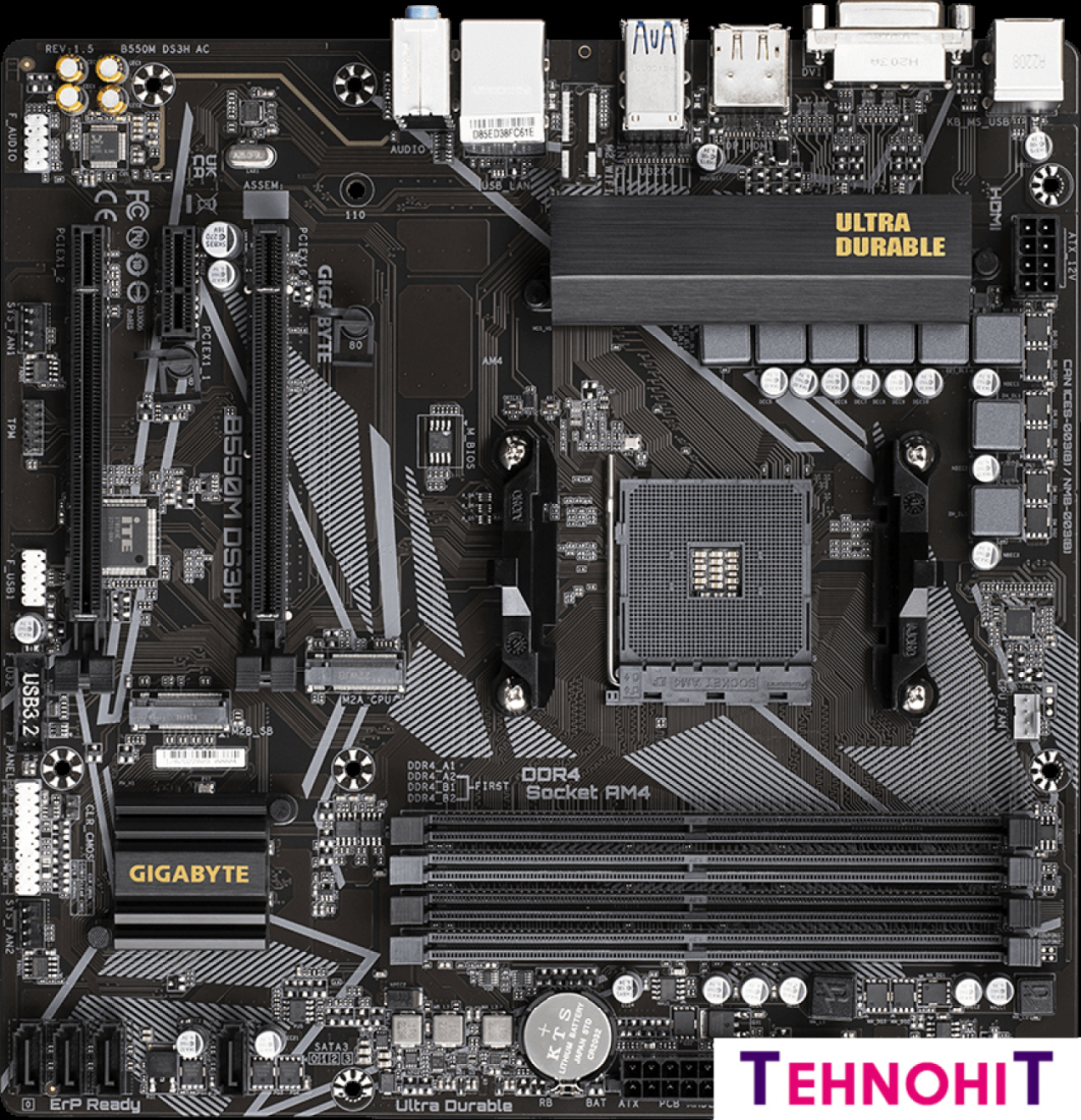 Материнская плата Gigabyte B550M DS3H (rev. 1.5)