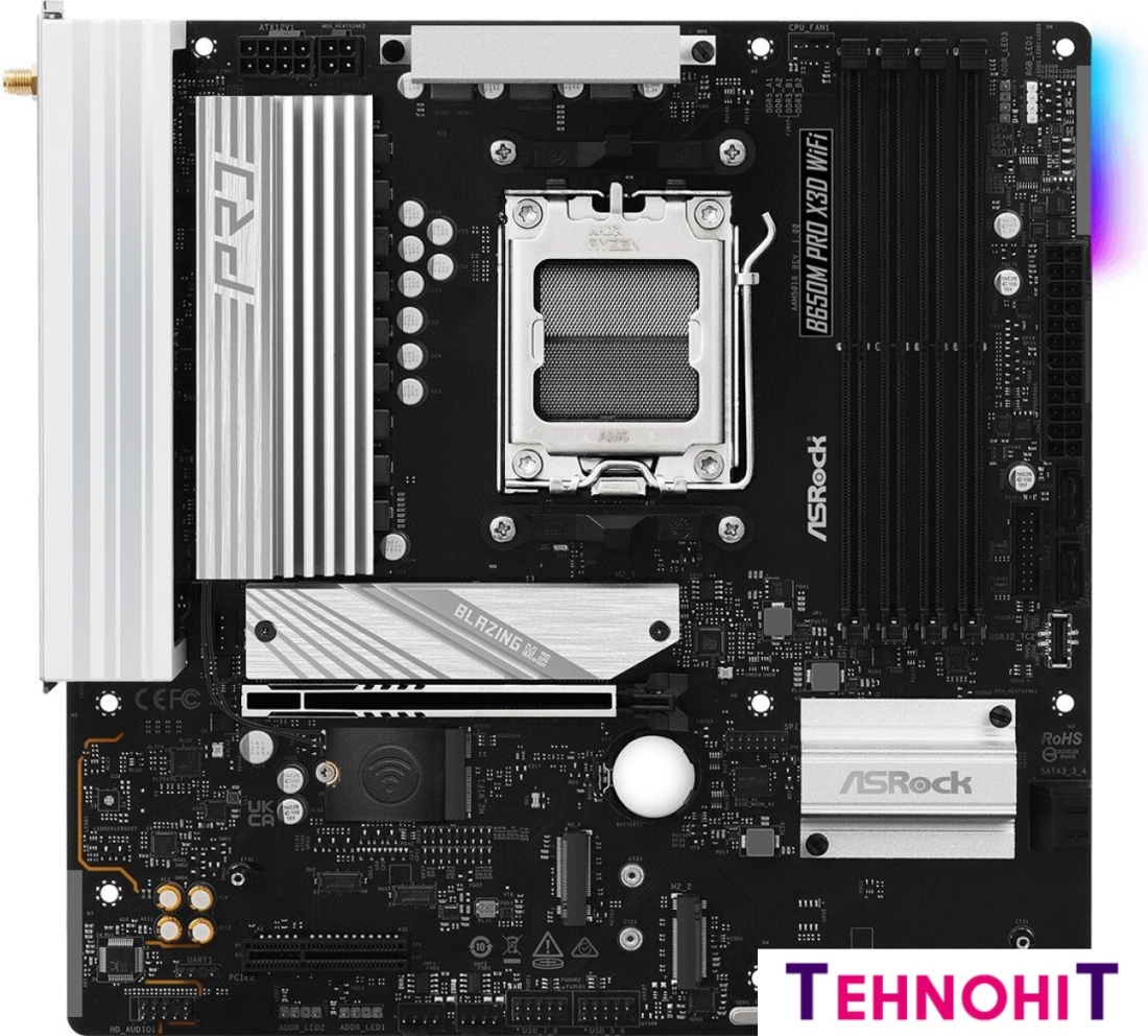 Материнская плата ASRock B650M Pro X3D WiFi