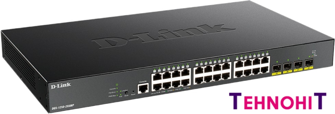 Коммутатор D-Link DGS-1250-28XMP/A1A
