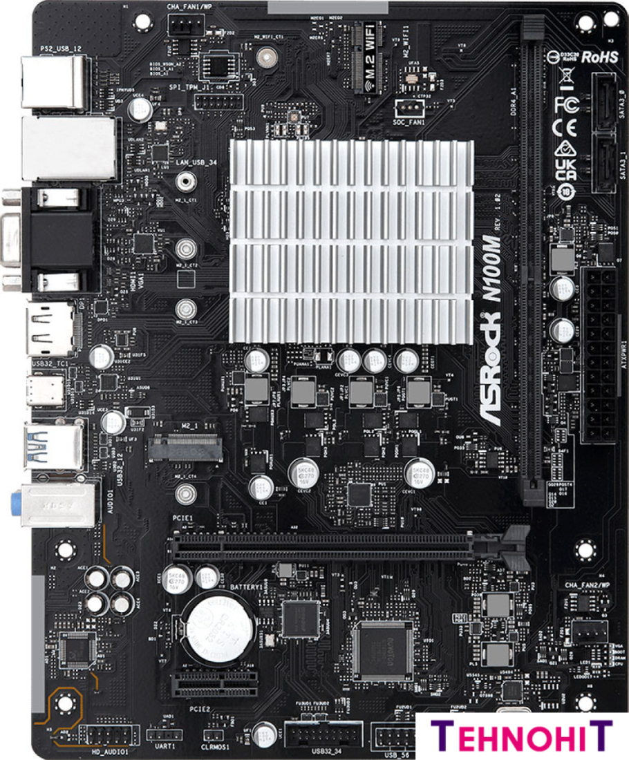 Материнская плата ASRock N100M