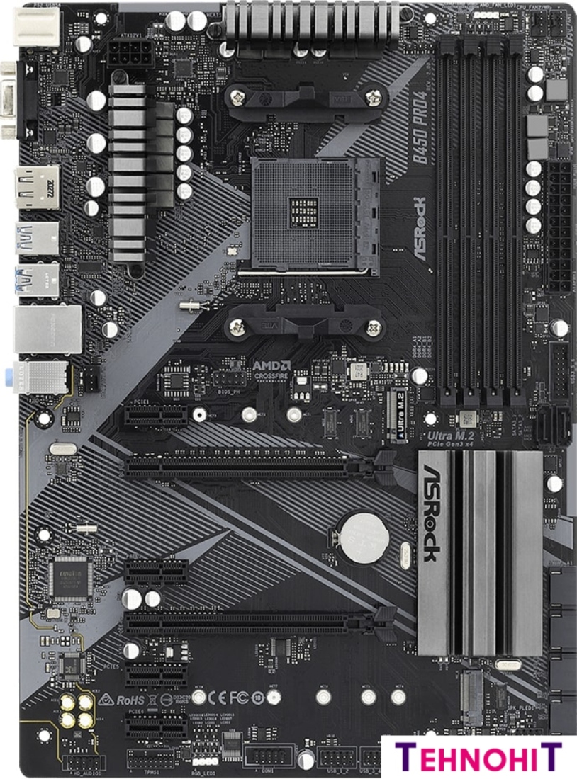 Материнская плата ASRock B450 Pro4 R2.0