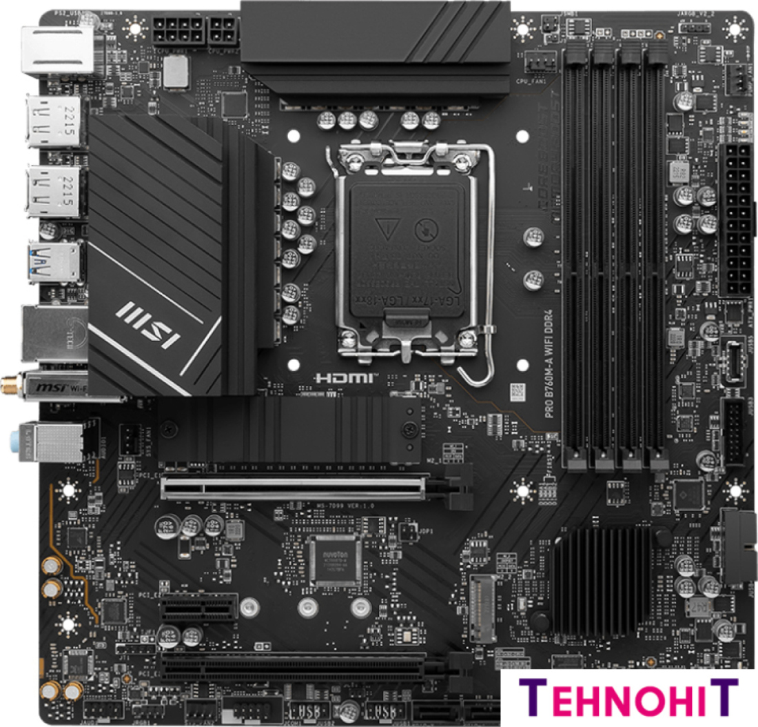Материнская плата MSI Pro B760M-A WiFi DDR4