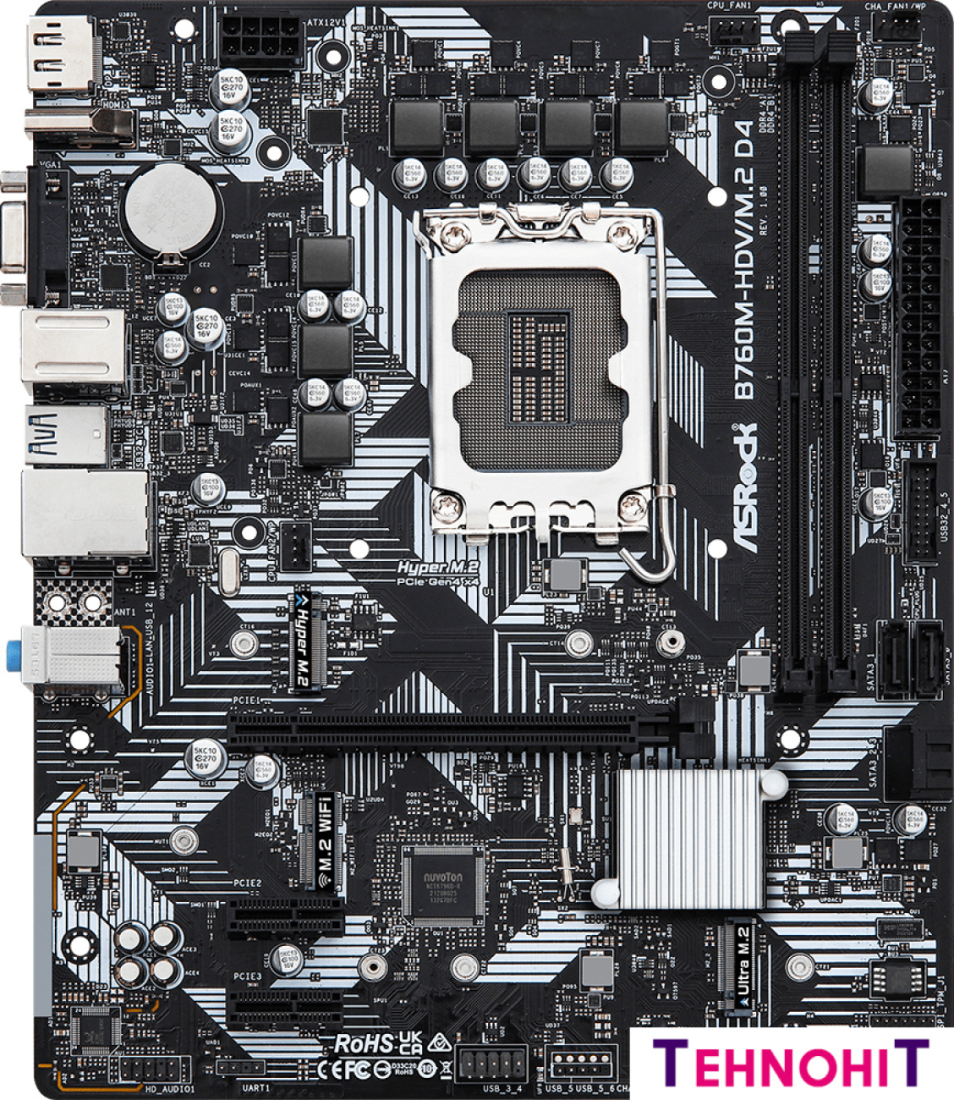 Материнская плата ASRock B760M-HDV/M.2 D4