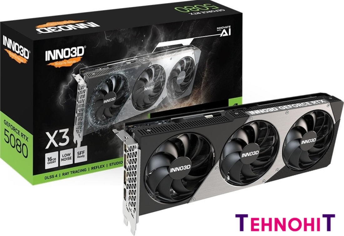 Видеокарта Inno3D GeForce RTX 5080 X3 N50803-16D7-176068N