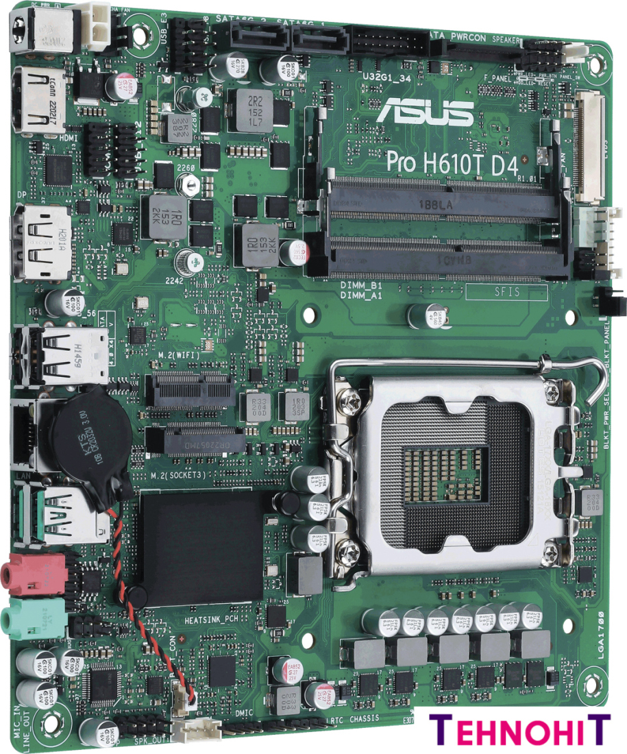 Материнская плата ASUS Pro H610T D4-CSM