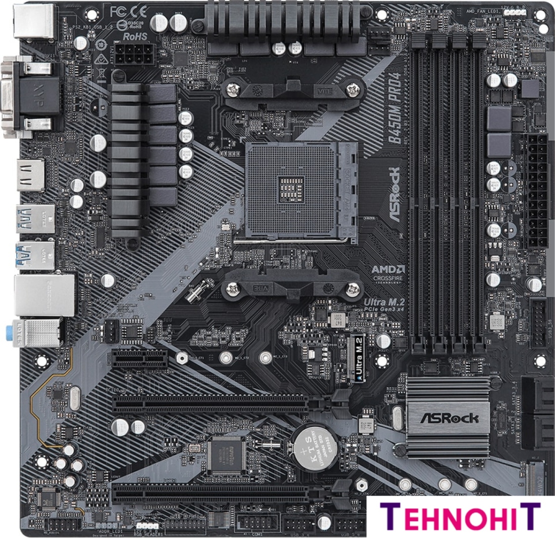 Материнская плата ASRock B450M Pro4 R2.0