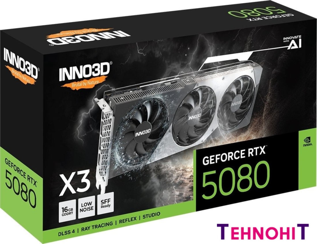 Видеокарта Inno3D GeForce RTX 5080 X3 N50803-16D7-176068N
