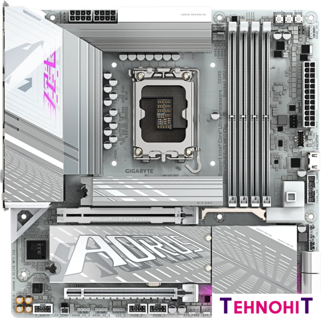 Материнская плата Gigabyte Z890M Aorus Elite WiFi7 Ice