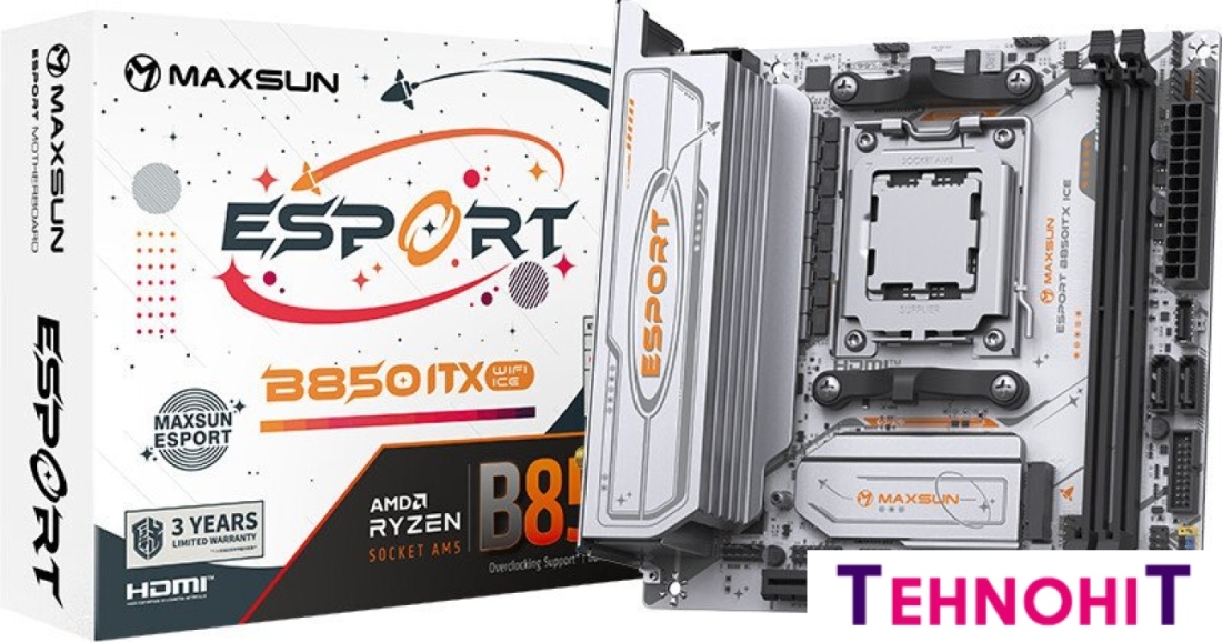 Материнская плата Maxsun eSport B850ITX WiFi Ice