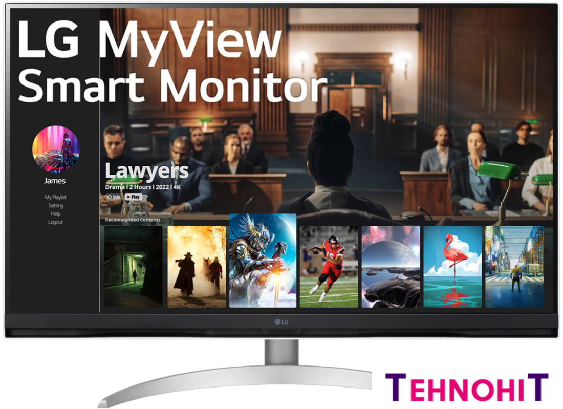 Smart монитор LG MyView Smart Monitor 32SQ700S-W