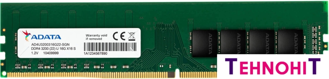 Оперативная память A-Data 16GB DDR4 PC4-25600 AD4U320016G22-SGN