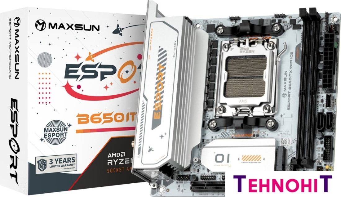 Материнская плата Maxsun eSport B650ITX WiFi Ice