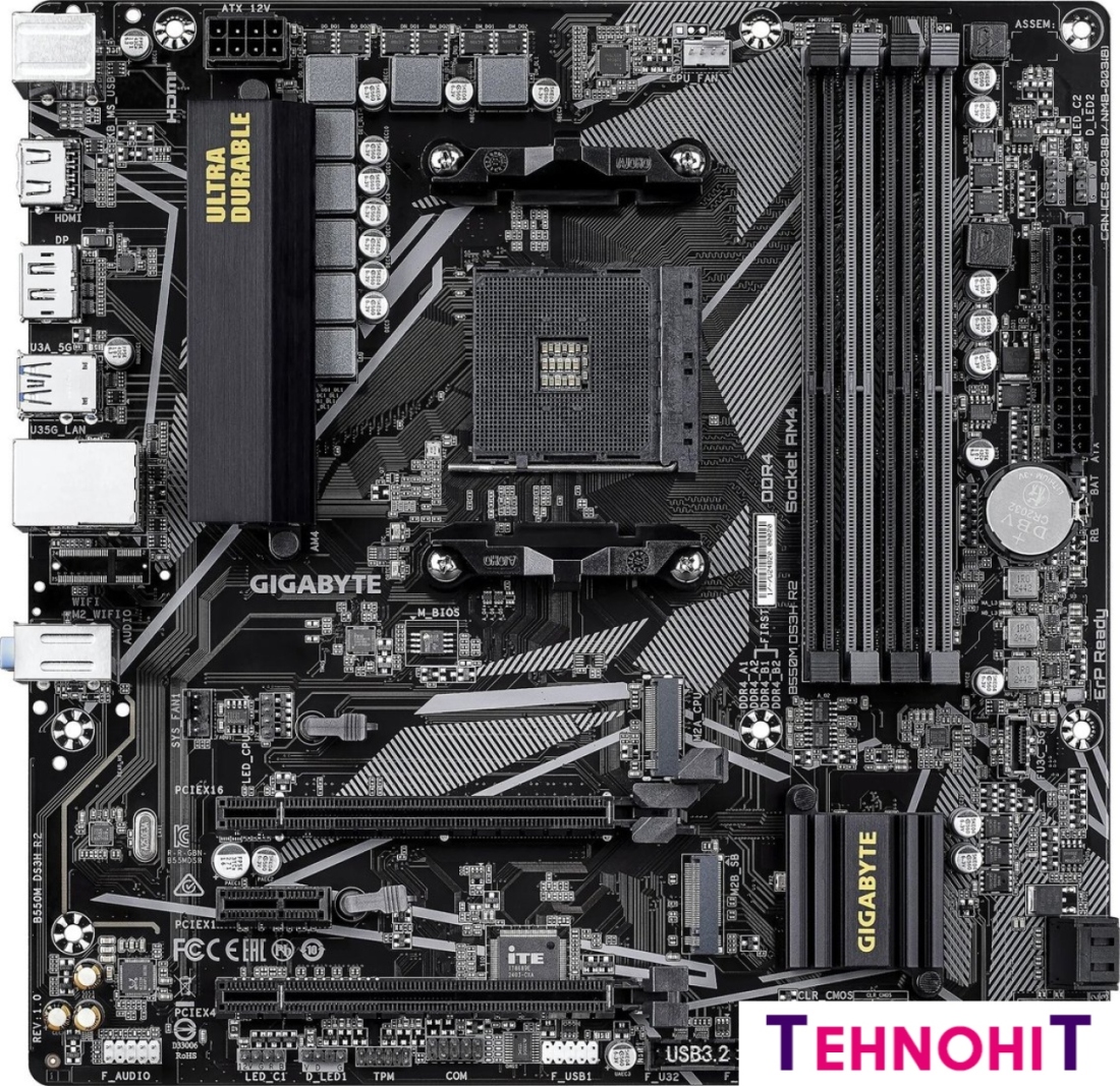 Материнская плата Gigabyte B550M DS3H R2