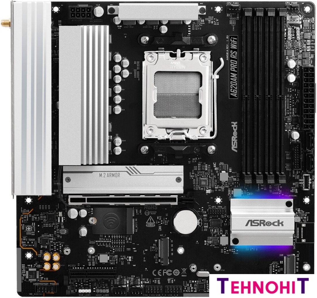 Материнская плата ASRock A620AM Pro RS WiFi