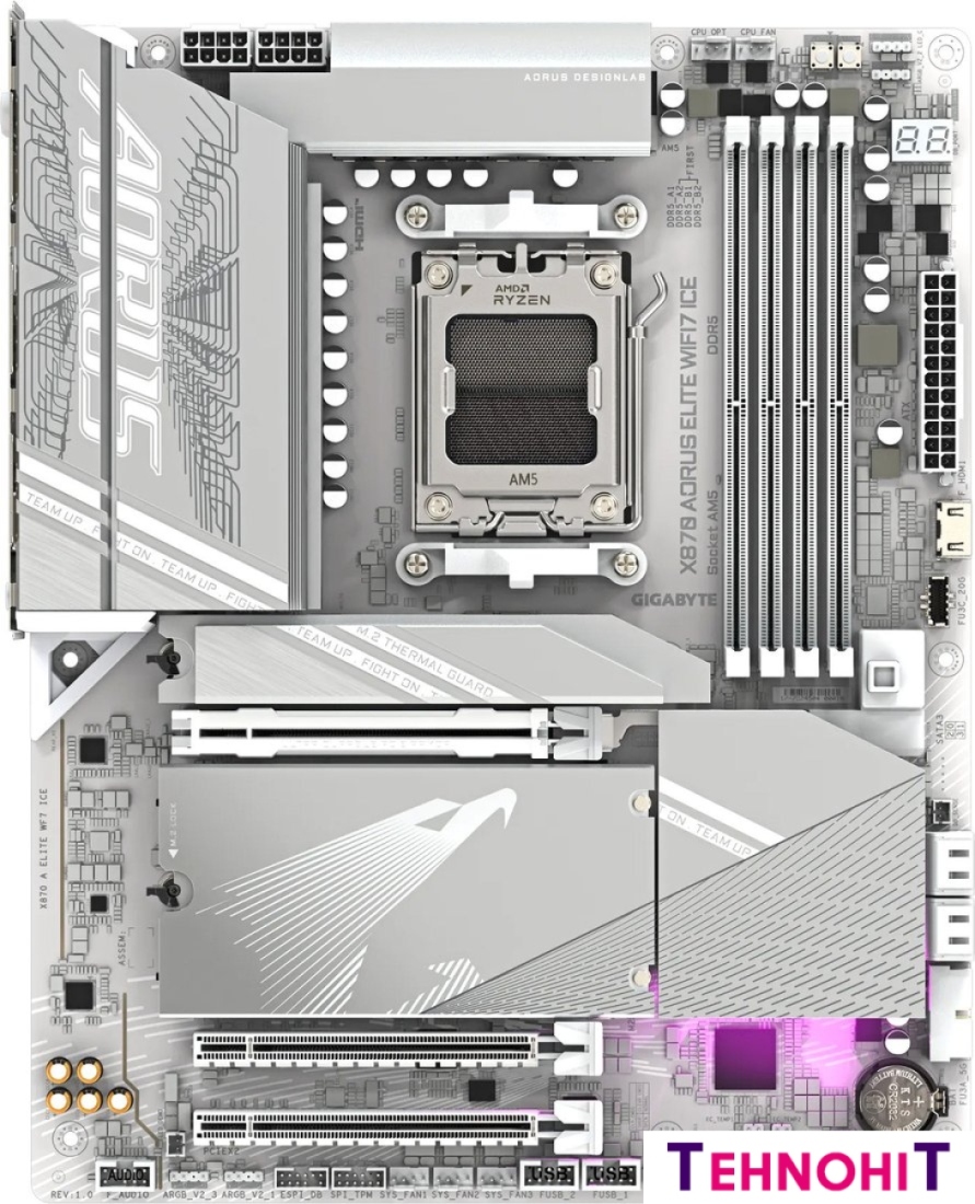 Материнская плата Gigabyte X870 Aorus Elite WiFi7 Ice