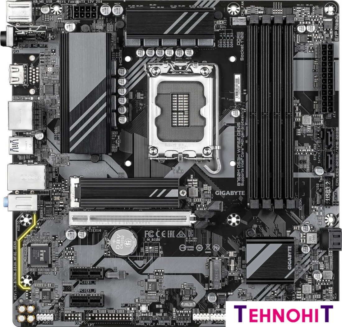 Материнская плата Gigabyte B760M DS3H WiFi6E GEN5