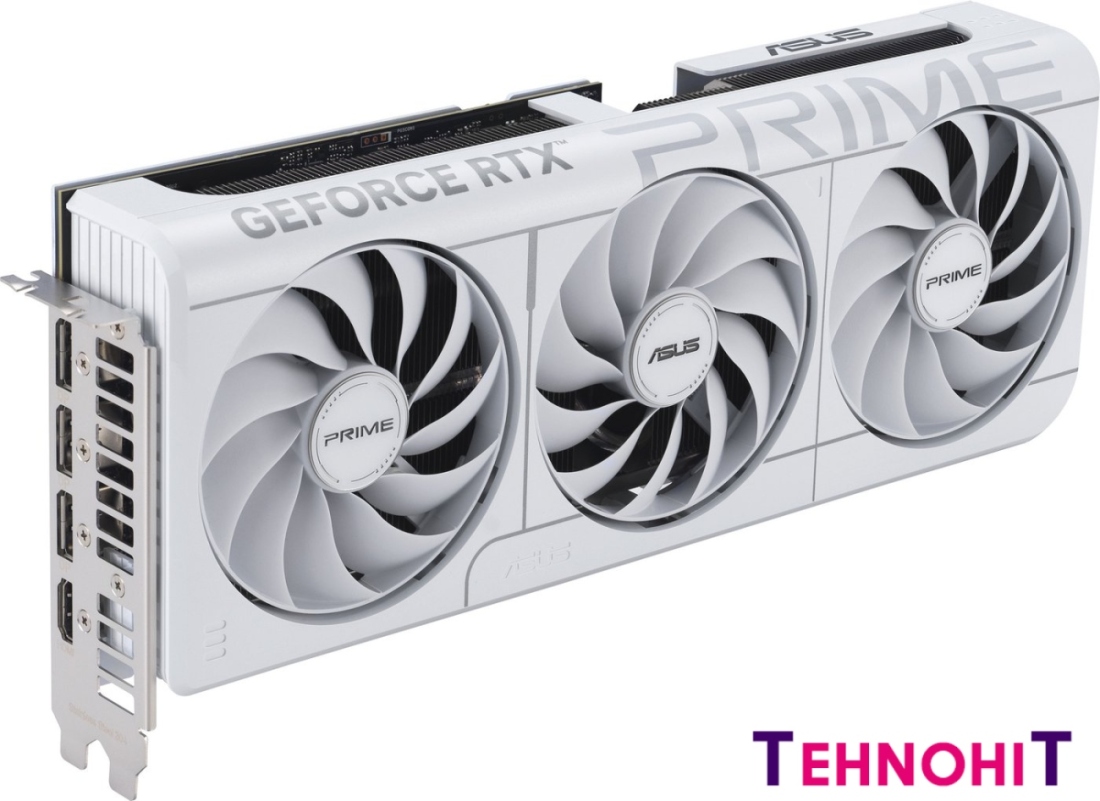 Видеокарта ASUS Prime GeForce RTX 5070 Ti 16GB GDDR7 White OC Edition PRIME-RTX5070-O12G-WHITE