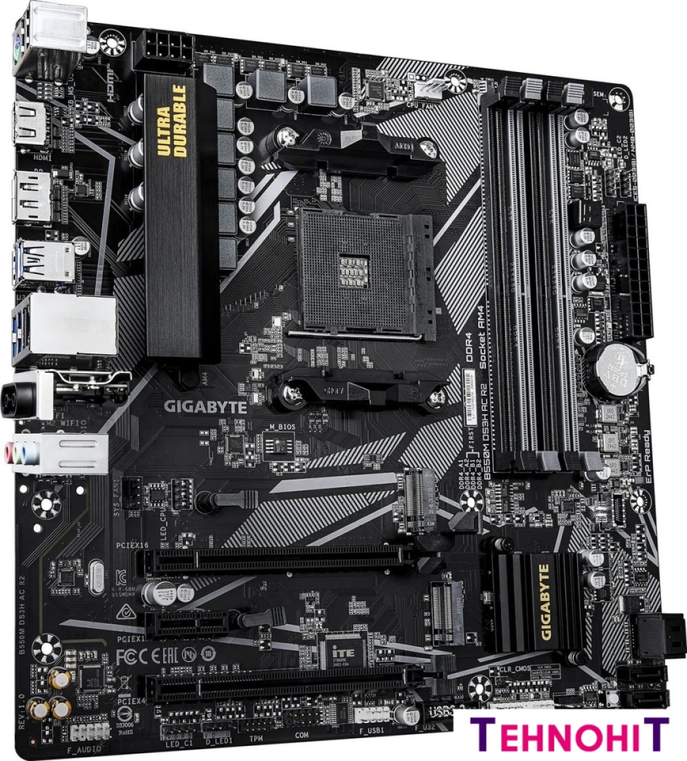 Материнская плата Gigabyte B550M DS3H AC R2