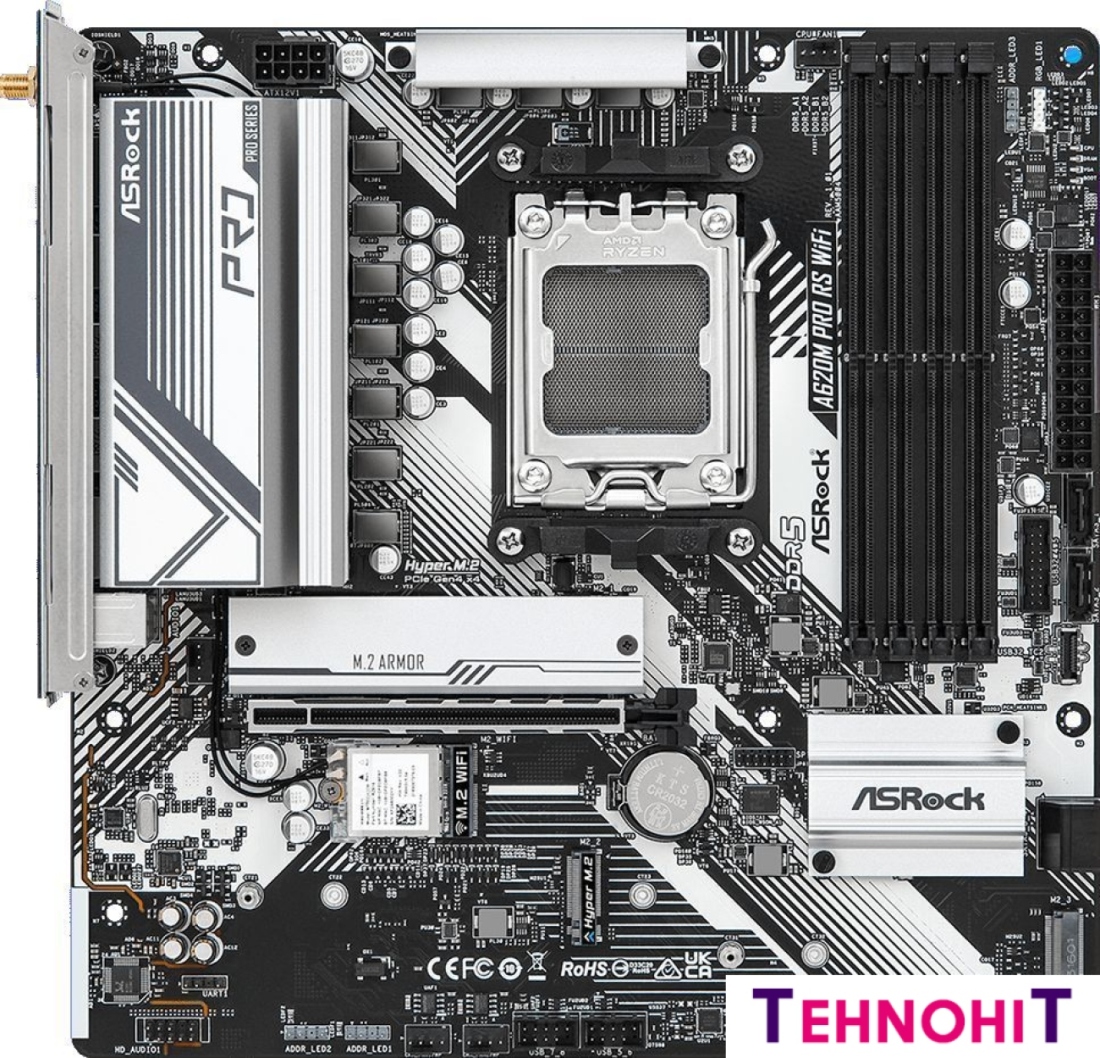 Материнская плата ASRock A620M Pro RS WiFi
