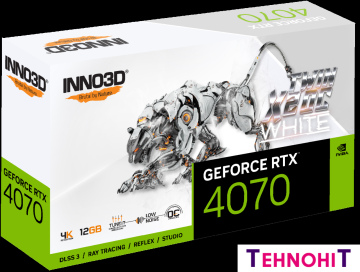 Видеокарта Inno3D GeForce RTX 4070 Twin X2 OC White N40702-126XX-185252W