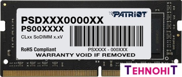 Оперативная память Patriot Signature Line 4GB SODIMM DDR4 PC4-21300 PSD44G266681S