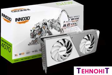 Видеокарта Inno3D GeForce RTX 4070 Twin X2 OC White N40702-126XX-185252W