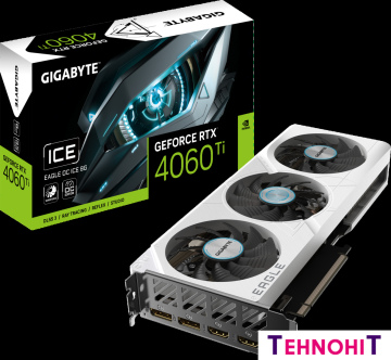 Видеокарта Gigabyte GeForce RTX 4060 Ti Eagle OC Ice 8G GV-N406TEAGLEOC ICE-8GD