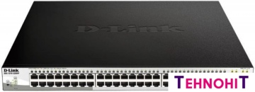 Настраиваемый коммутатор D-Link DGS-1210-52MPP/E2A