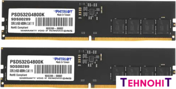 Оперативная память Patriot Signature Line 2x16ГБ DDR5 4800 МГц PSD532G4800K